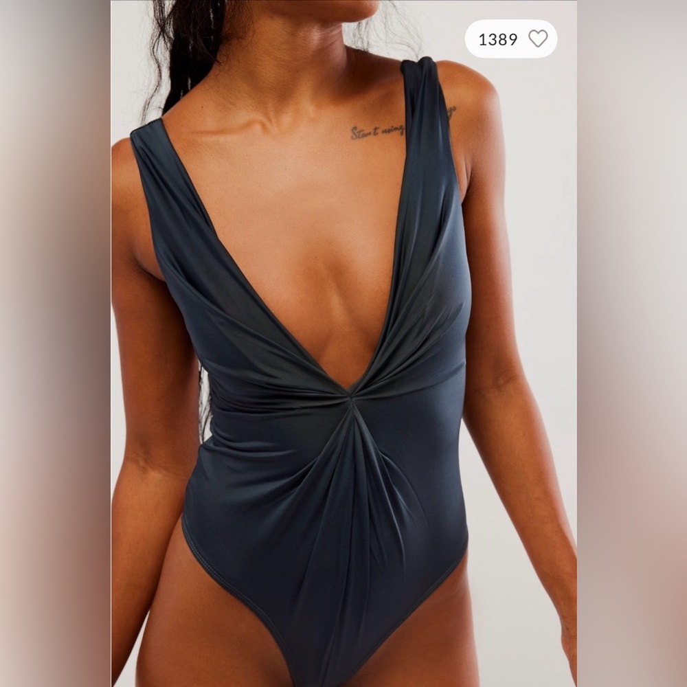 Free People Intimately Set Me Up Bodysuit Green XL NWT! $58